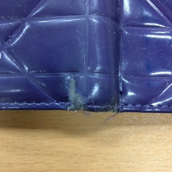 Authentic Christian Dior Lady Dior Bifold Patent Leather Wallet in Purple 💜 - Picture 10 of 16